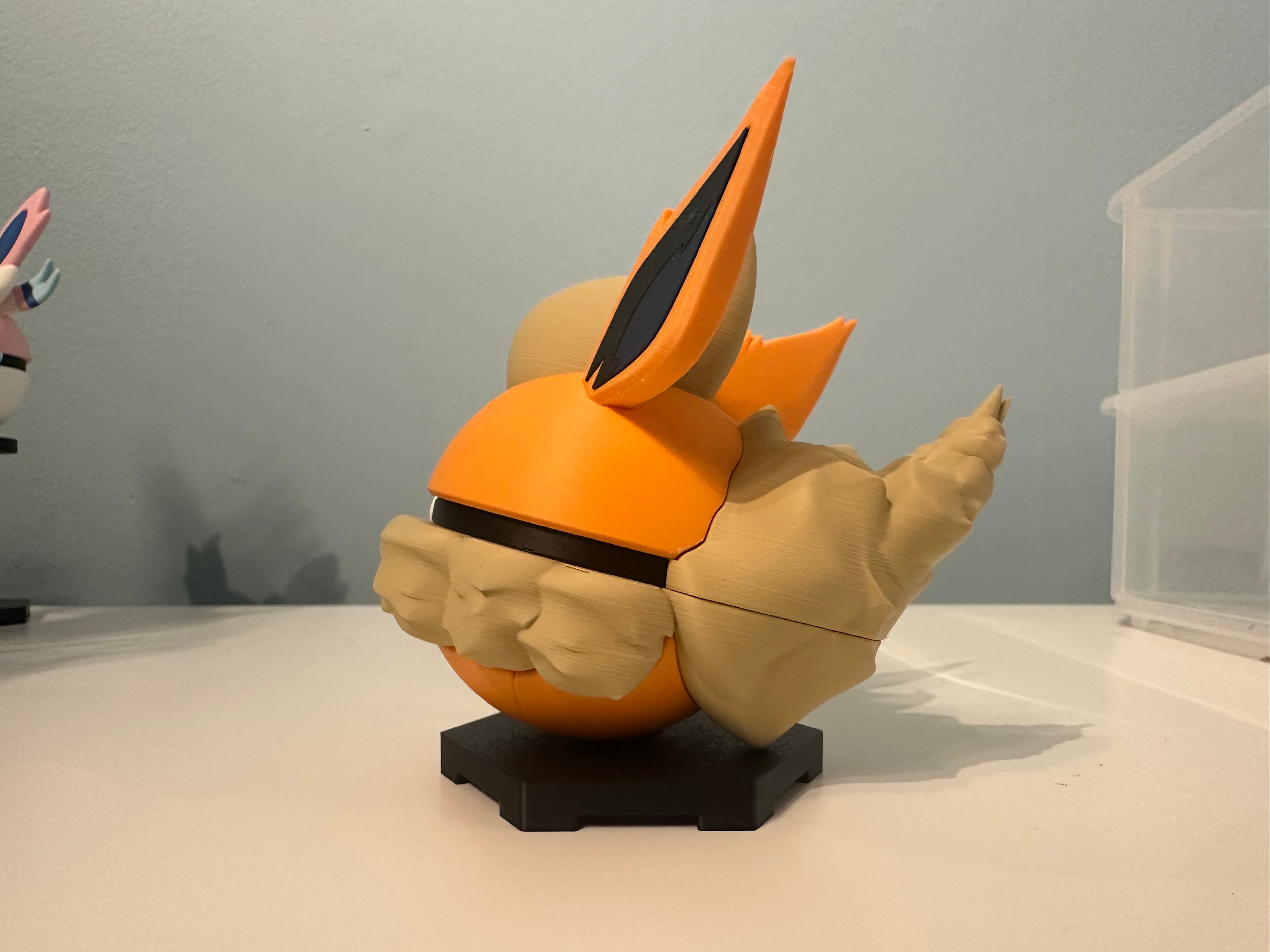 Flareon Inspired Character Ball: Custom 3D Printed Collectible