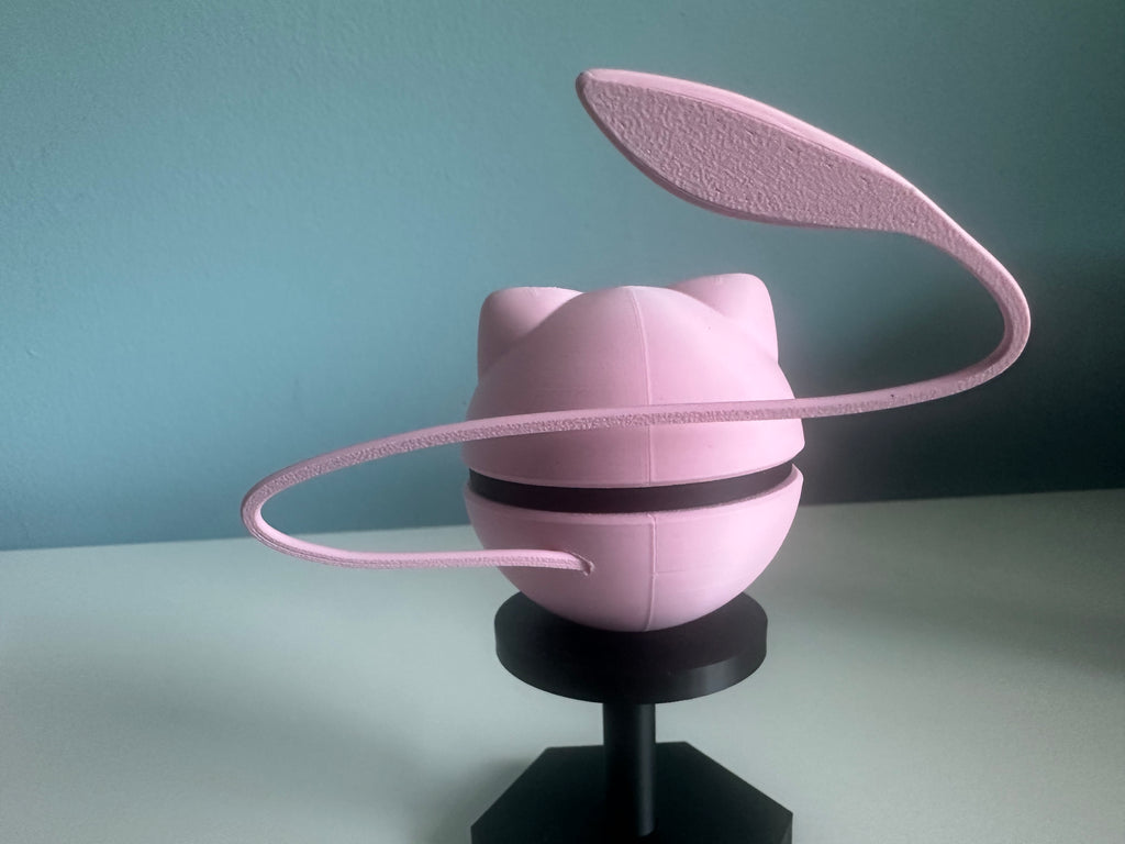 Mew Inspired Character Ball: Custom 3D Printed Collectible