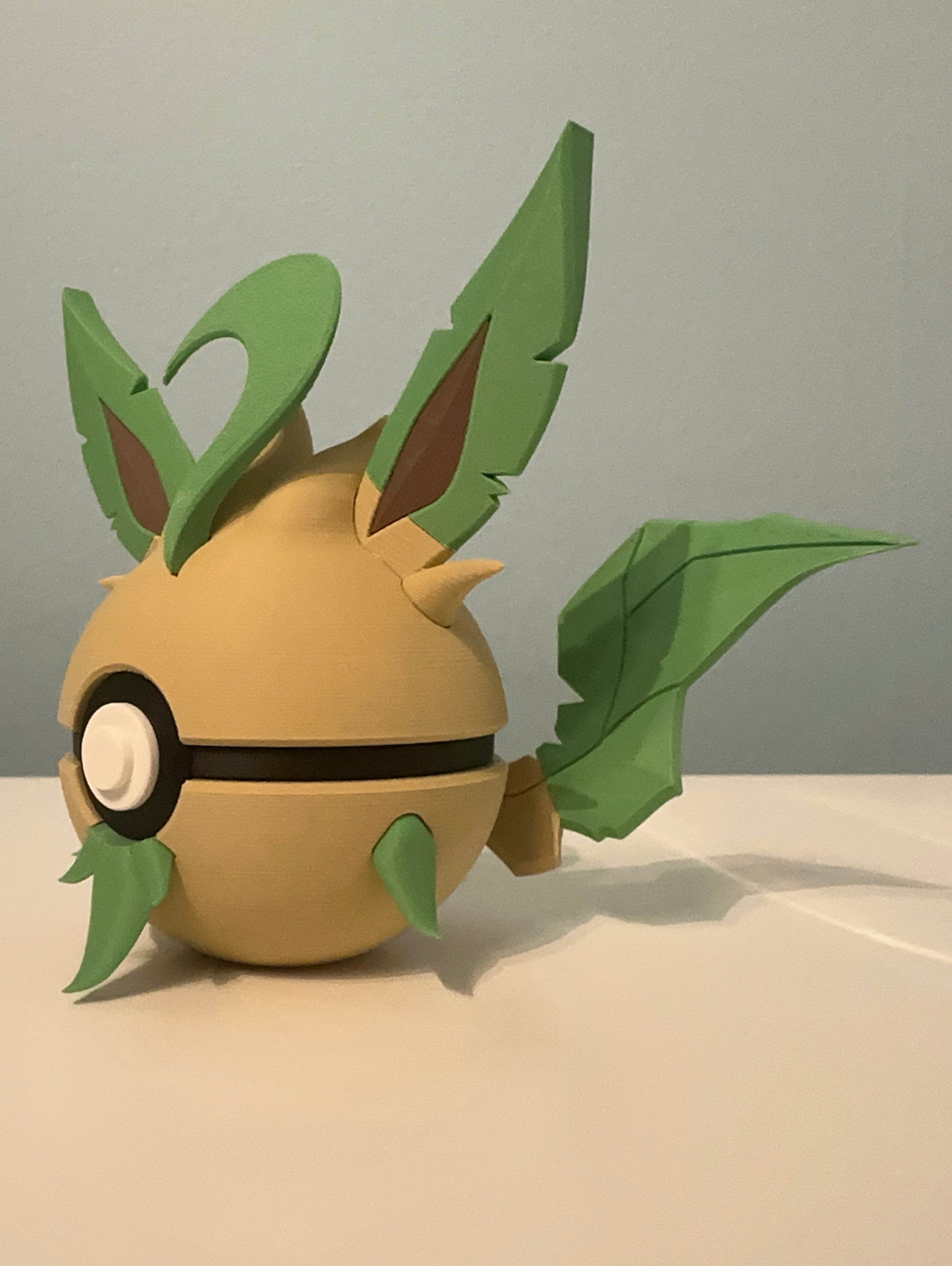 Leafeon Inspired Character Ball: Custom 3D Printed Collectible
