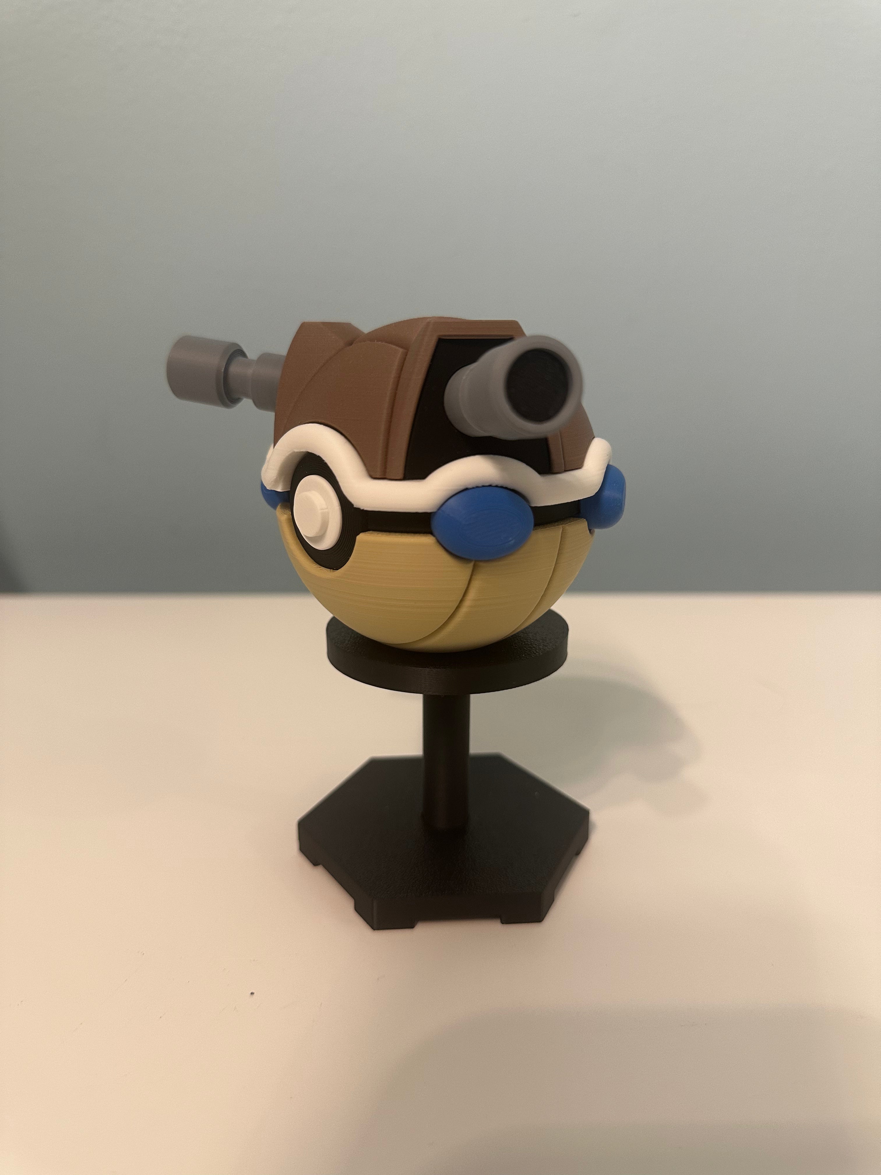 Blastoise Inspired Character Ball: Custom 3D Printed Collectible