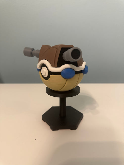 Blastoise Inspired Character Ball: Custom 3D Printed Collectible