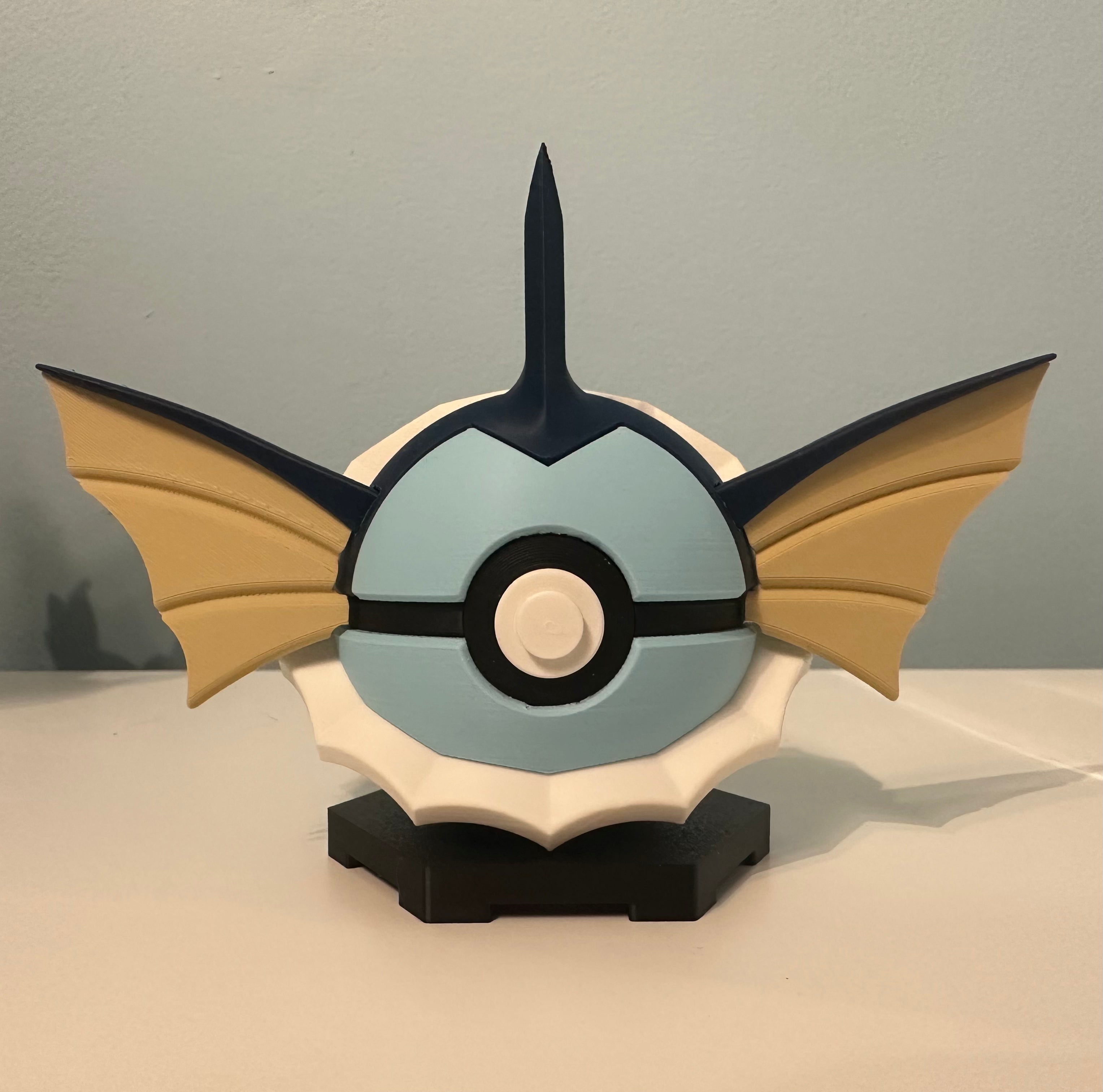 Vaporeon Inspired Character Ball: Custom 3D Printed Collectible