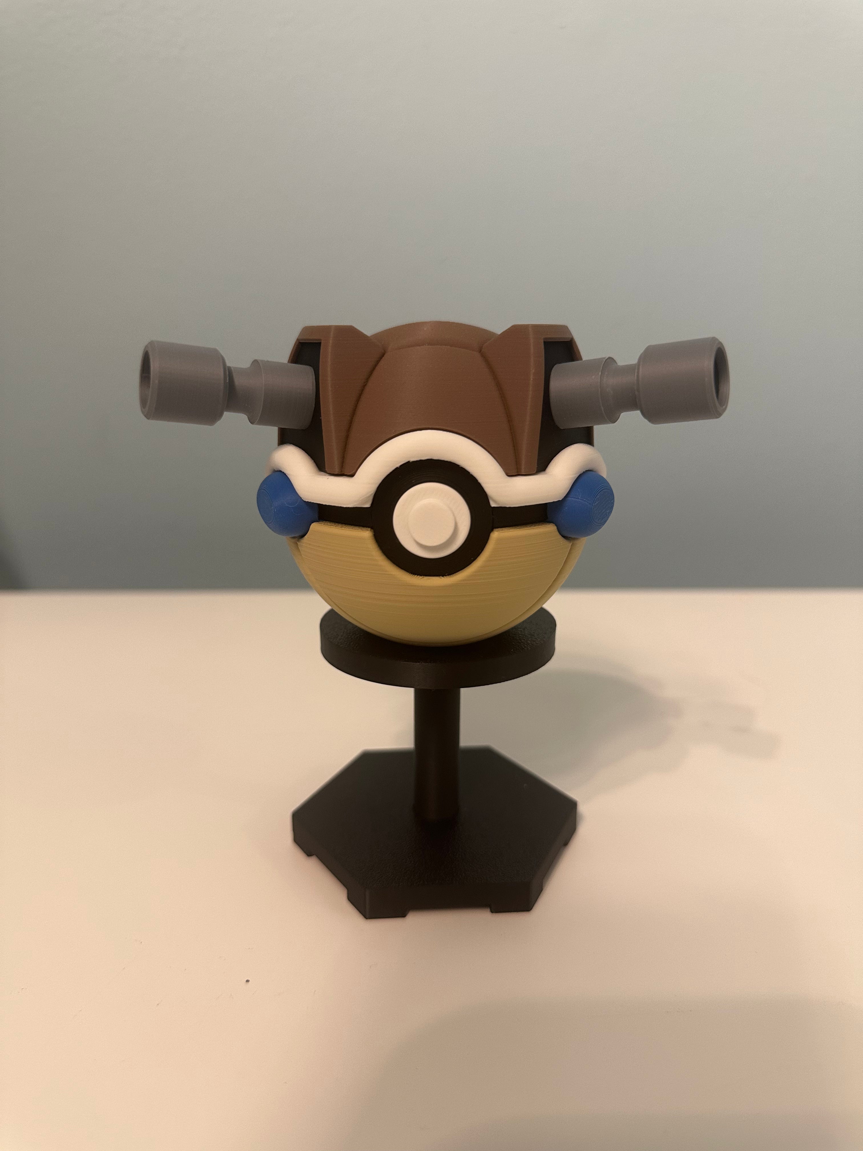 Blastoise Inspired Character Ball: Custom 3D Printed Collectible