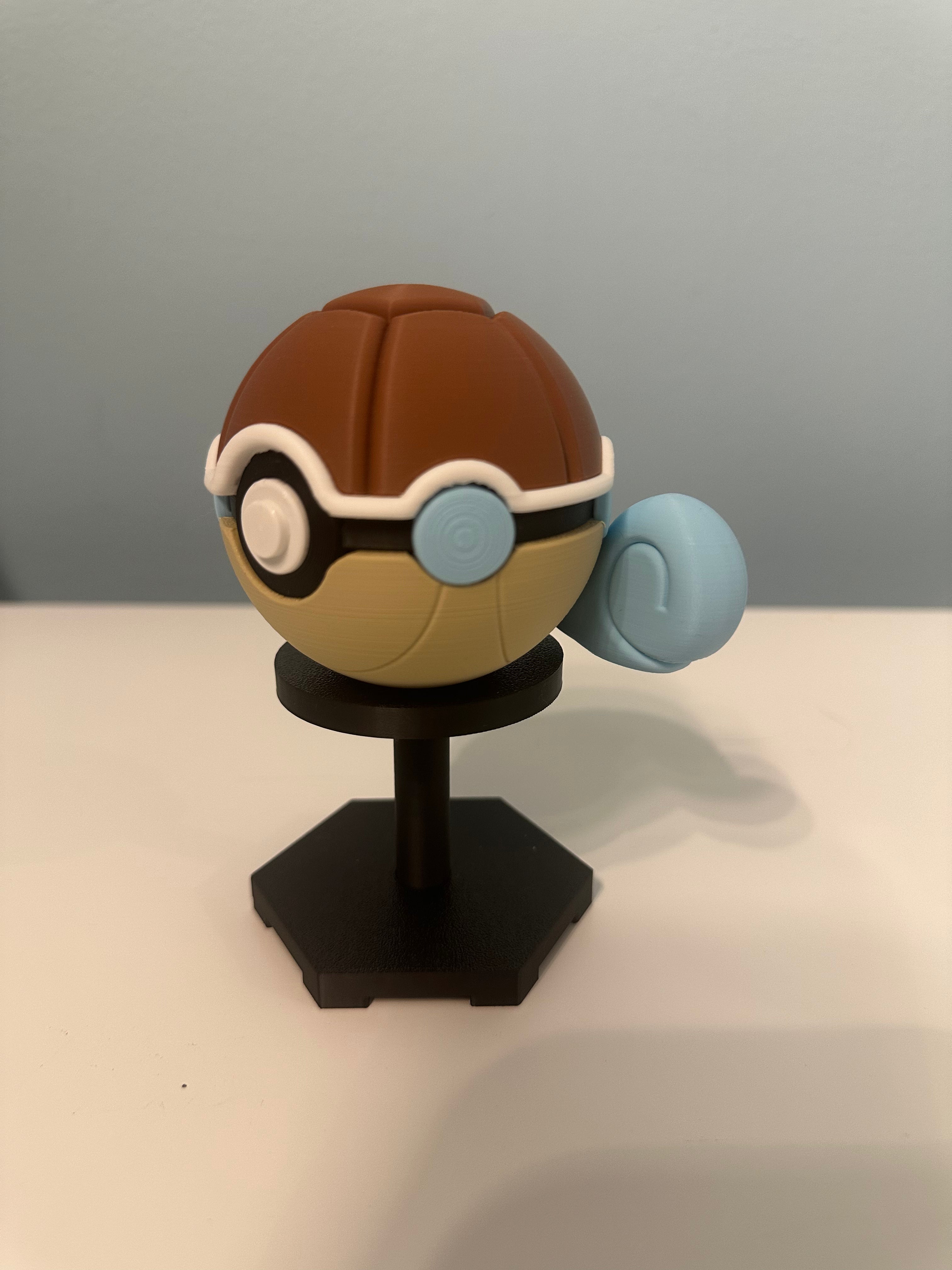 Squirtle Inspired Character Ball: Custom 3D Printed Collectible