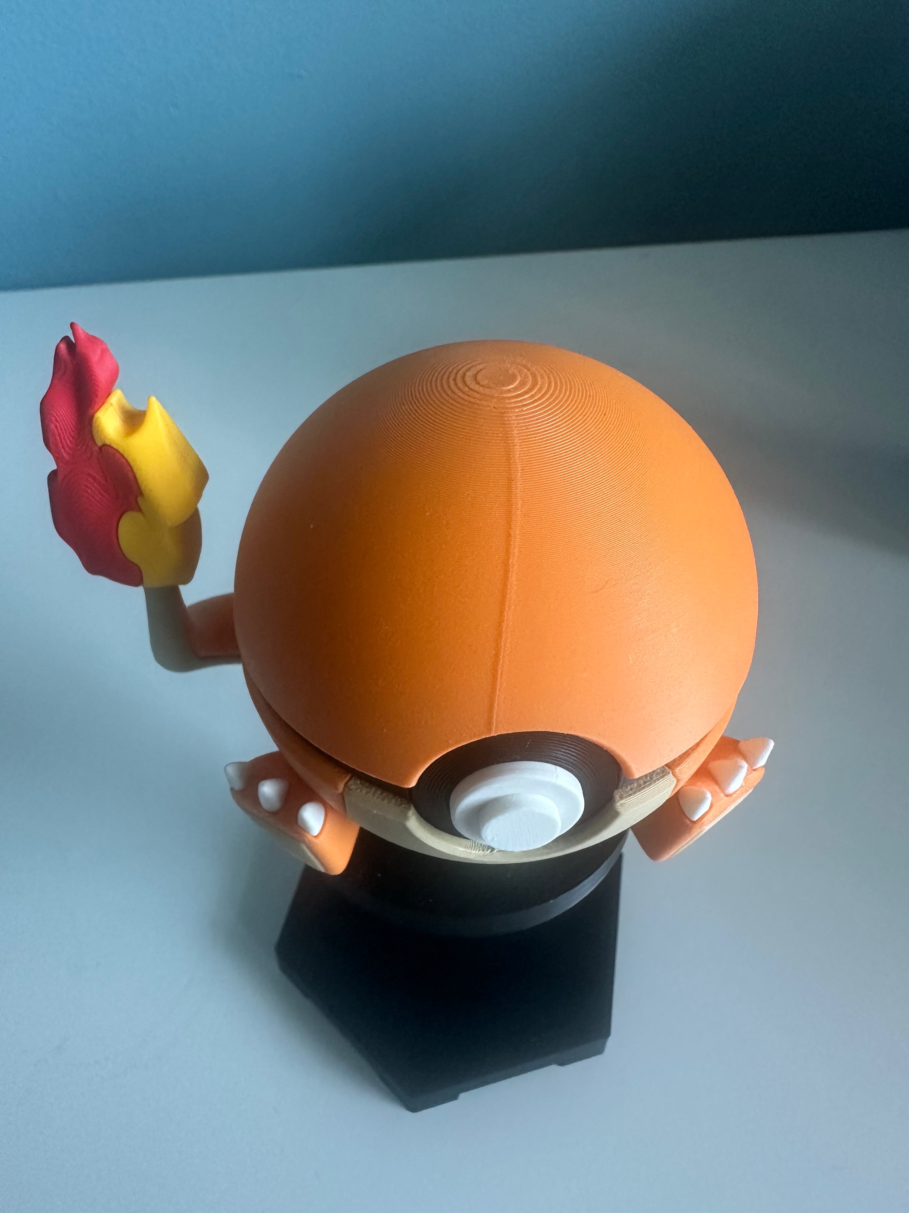 Charmander Inspired Character Ball: Custom 3D Printed Collectible