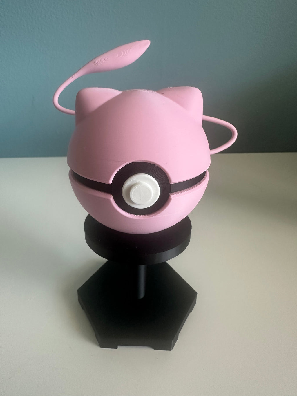 Mew Inspired Character Ball: Custom 3D Printed Collectible