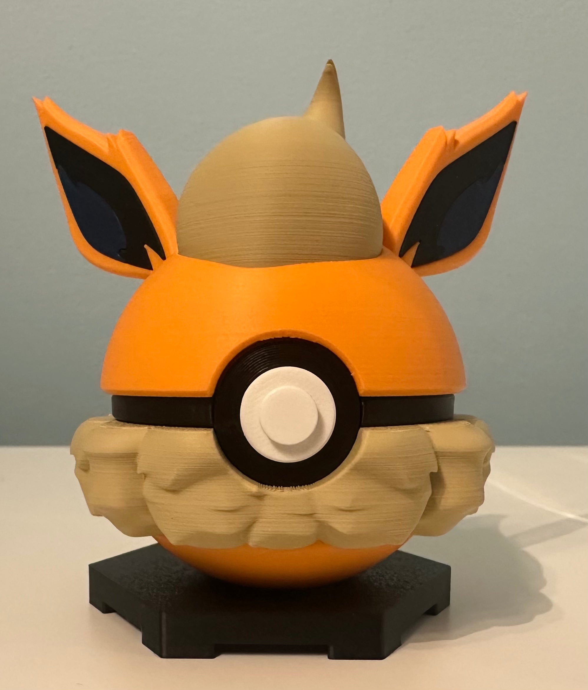 Flareon Inspired Character Ball: Custom 3D Printed Collectible