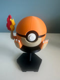 Charmander Inspired Character Ball: Custom 3D Printed Collectible