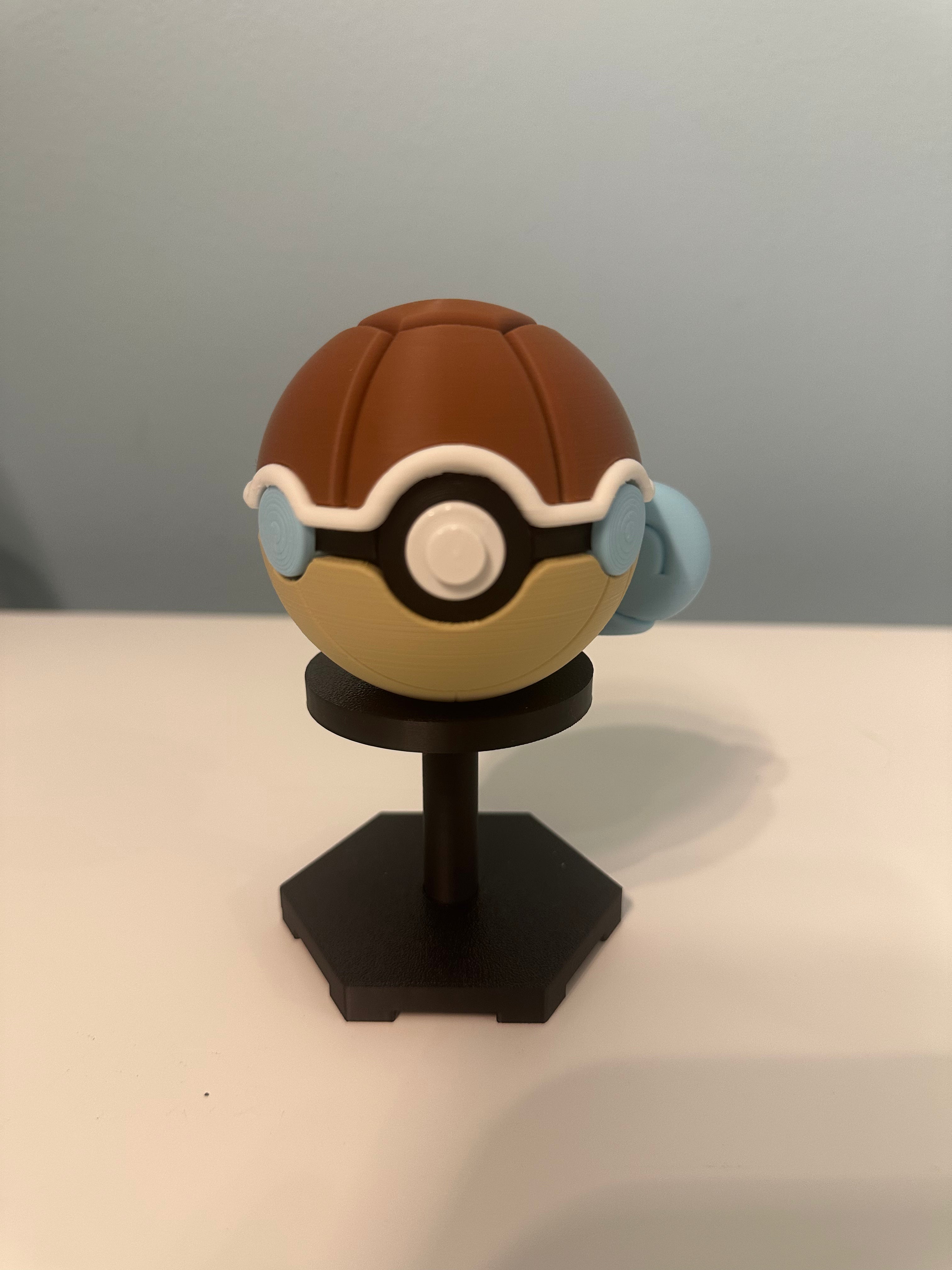 Squirtle Inspired Character Ball: Custom 3D Printed Collectible